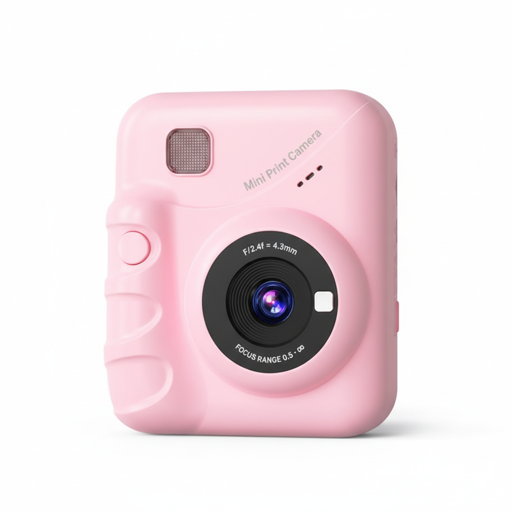 Roze instant camera